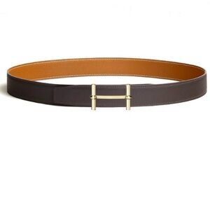 NEW H D'ANCRE BELT BUCKLE & REVERSIBLE LEATHER STRAP